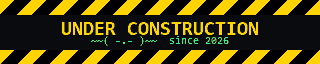 AISlopware is perpetually "under construction" — this banner is a running joke, not a status report; every real page on the site is finished and live.